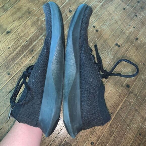 Allbirds black wool lace up size 11 trainers tennis shoes - Picture 3 of 4